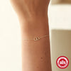 S925 Sterling Silver Elegant All Match Double Ring Women's Bracelet With Geometric Design And Electroplating Process