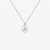 S925 Sterling Silver English Letter Round Pendant Necklace With Colorful Zircon Cross Chain Geometric Design Platinum Or 18K Gold Electroplating Unisex