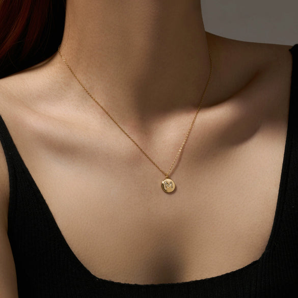 S925 Sterling Silver English Letter Round Pendant Necklace With Colorful Zircon Cross Chain Geometric Design Platinum Or 18K Gold Electroplating Unisex