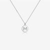 S925 Sterling Silver English Letter Round Pendant Necklace With Colorful Zircon Cross Chain Geometric Design Platinum Or 18K Gold Electroplating Unisex