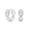 S925 Sterling Silver Fashion Micro Stone Pig Nose Ear Buckle Inlaid Zircon Women's Ear Jewelry