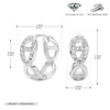 S925 Sterling Silver Fashion Micro Stone Pig Nose Ear Buckle Inlaid Zircon Women's Ear Jewelry