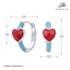 S925 Sterling Silver Fashion Trendy Geometric Heart Style Electroplated Women's Earrings