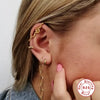 S925 Sterling Silver Fashionable All Match Snake Shaped Geometric Earmuffs For Adults Electroplated No Pierced Ears