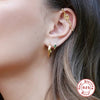 S925 Sterling Silver Fashionable All Match Snake Shaped Geometric Earmuffs For Adults Electroplated No Pierced Ears