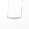 S925 Sterling Silver Feather Necklace With Full Stone Inlay Electroplated Cross Chain Elegant Clavicle Pendant Jewelry For Women
