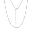 S925 Sterling Silver Figaro Chain Necklace Geometric Pattern Electroplated