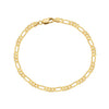 S925 Sterling Silver Figaro Chain Necklace Geometric Pattern Electroplated