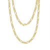 S925 Sterling Silver Figaro Chain Necklace Geometric Pattern Electroplated