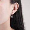 S925 Sterling Silver Five Pointed Star Earrings With Zircon Geometric Electroplated Stud Earrings