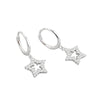 S925 Sterling Silver Five Pointed Star Earrings With Zircon Geometric Electroplated Stud Earrings