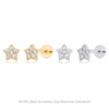 S925 Sterling Silver Fivepointed Star Earrings Electroplated Design