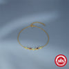 S925 Sterling Silver Fivepointed Star Stacked Women's Bracelet With Real Gold Plating And Geometric Design