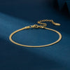 S925 Sterling Silver Flat Snake Blade Chain Ushape Geometric Light Luxury Electroplated Women's Bracelet