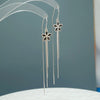 S925 Sterling Silver Flower Earrings For Women Elegant Simple Floral Design Face Framing Accessories