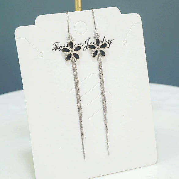 S925 Sterling Silver Flower Earrings For Women Elegant Simple Floral Design Face Framing Accessories
