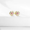 S925 Sterling Silver Flower Light Luxury Necklace Earrings