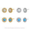 S925 Sterling Silver Flower Microinlaid Zircon Earrings