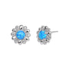 S925 Sterling Silver Flower Microinlaid Zircon Earrings