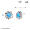 S925 Sterling Silver Flower Microinlaid Zircon Earrings