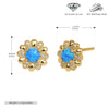 S925 Sterling Silver Flower Microinlaid Zircon Earrings