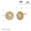 S925 Sterling Silver Flower Microinlaid Zircon Earrings