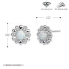 S925 Sterling Silver Flower Microinlaid Zircon Earrings