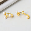 S925 Sterling Silver Flower Pearl Ear Studs Elegant Floral Design Earrings For Women