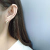 S925 Sterling Silver Flower Pearl Ear Studs Elegant Floral Design Earrings For Women