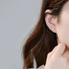 S925 Sterling Silver Flower Stud Earrings With Crystal Zircon Inlay Light Luxury Elegant Fashion Earrings For Women