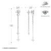 S925 Sterling Silver Flower Tassel Zircon Earrings For Women