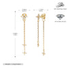 S925 Sterling Silver Flower Tassel Zircon Earrings For Women