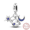 S925 Sterling Silver Four Leaf Clover Butterfly Airplane Star Charm Diy Bracelet Accessories With Dripping Oil Design