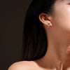 S925 Sterling Silver Four Mans Star Women's Earrings Electroplated Platinum 18K Gold Light Luxury Style