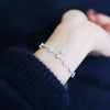 S925 Sterling Silver Fourleaf Clover Bracelet With Zircon 18K Gold Plated Flower Leaves Light Luxury Style