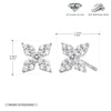 S925 Sterling Silver Fourleaf Clover Zirconium Earrings Electroplated Simple Style Women's Jewelry