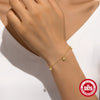 S925 Sterling Silver Fresh Flower Petal Pendant Bracelet For Women With Real Gold Electroplating And Geometric Design
