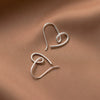 S925 Sterling Silver Geometric And Heart Shape Niche Design Women's Earrings