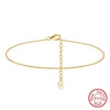 S925 Sterling Silver Geometric Anklet For Girls