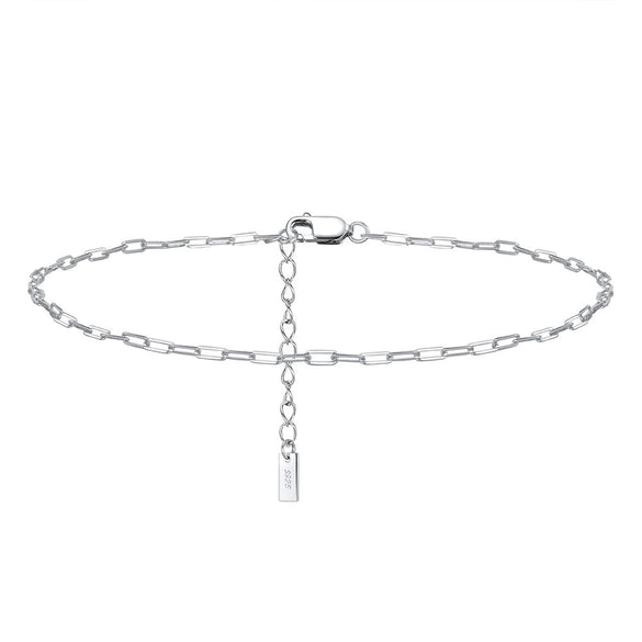 S925 Sterling Silver Geometric Anklet For Women
