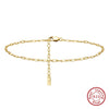 S925 Sterling Silver Geometric Anklet For Women