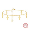 S925 Sterling Silver Geometric Anklet For Women