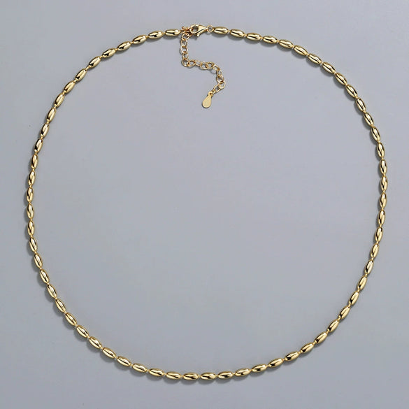 S925 Sterling Silver Geometric Ball Chain Necklace With Round Silver Beads Electroplated Fashion Jewelry For Men And Women