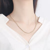 S925 Sterling Silver Geometric Ball Chain Necklace With Round Silver Beads Electroplated Fashion Jewelry For Men And Women