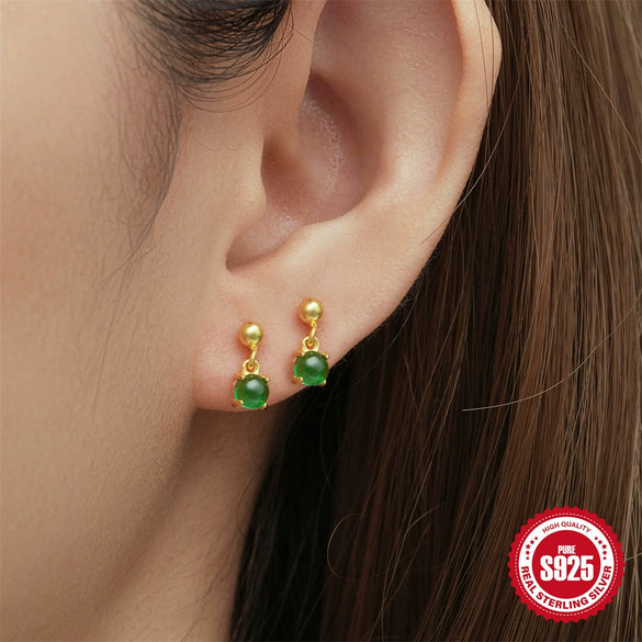 S925 Sterling Silver Geometric Bow Tassel Long Earrings For Women