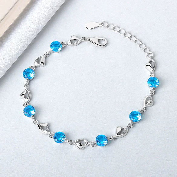 S925 Sterling Silver Geometric Bracelet For Women Simple Electroplated Chain Bracelet Gift
