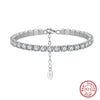 S925 Sterling Silver Geometric Bracelet With Zircon Electroplated For Women