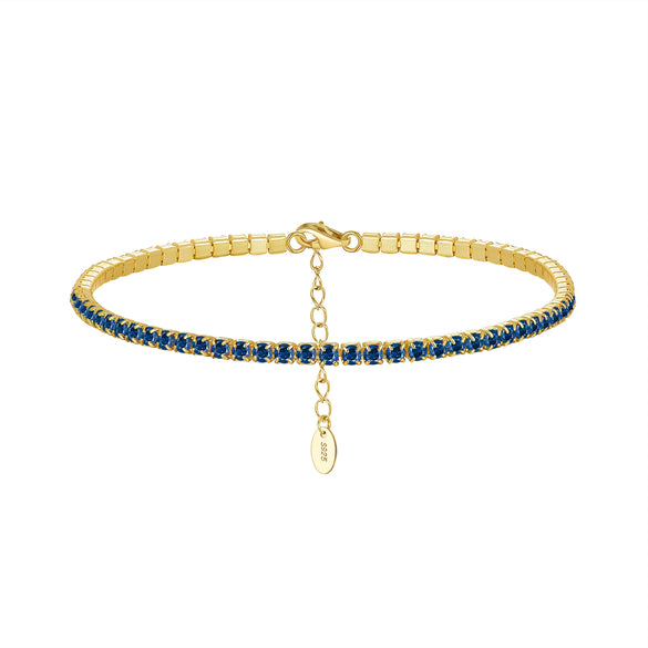 S925 Sterling Silver Geometric Bracelet With Zircon Electroplated For Women