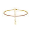 S925 Sterling Silver Geometric Bracelet With Zircon Electroplated For Women