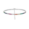 S925 Sterling Silver Geometric Bracelet With Zircon Electroplated For Women